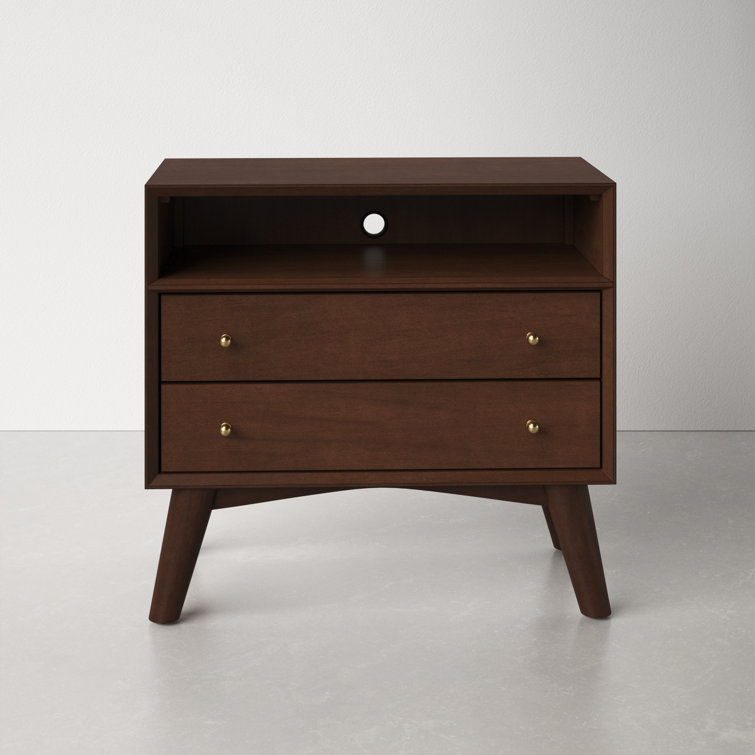Williams 2 Drawer Solid Wood Nightstand at AllModern